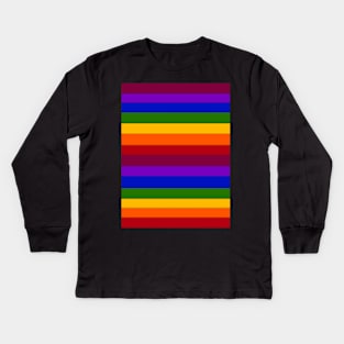 Rainbow stripes Kids Long Sleeve T-Shirt